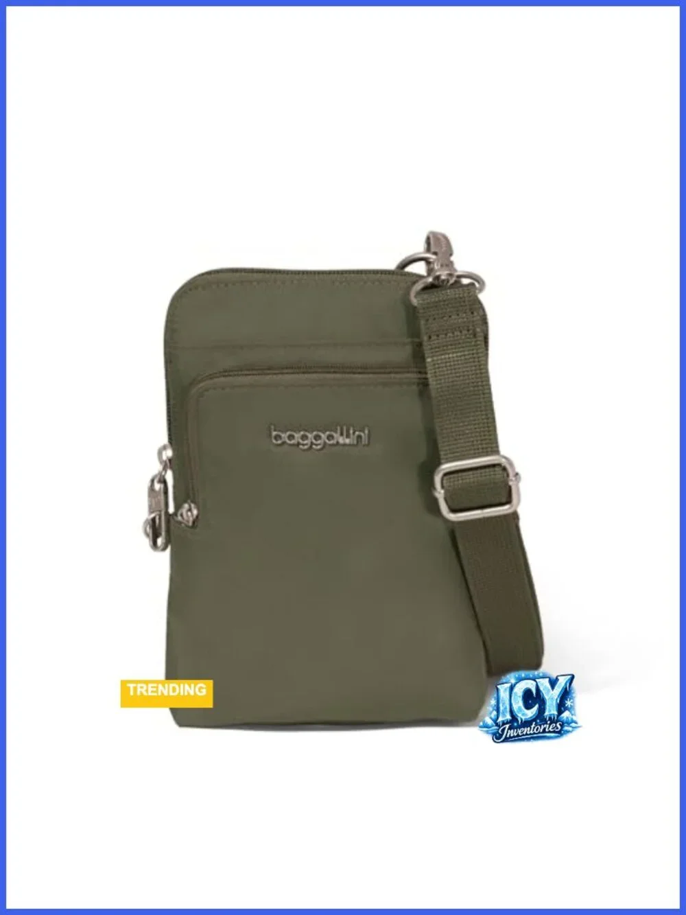 Anti-Theft RFID Blocking Slash Resistant Nylon Crossbody Bag with Locking